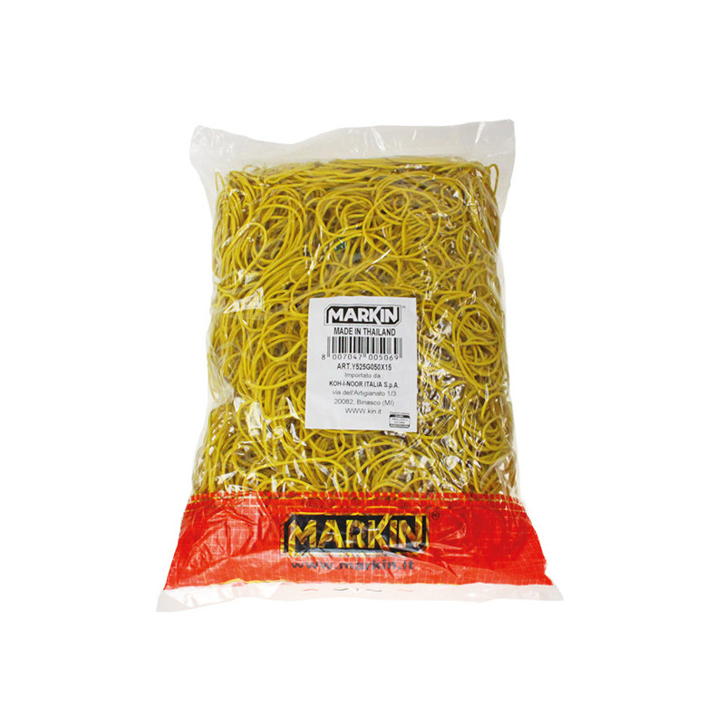 ELASTICO GOMMA GIALLO 100 SACCO DA 1KG Markin