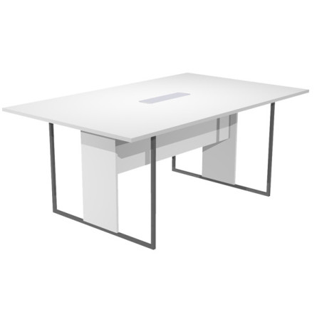 Tavolo riunione 180x110cm bianco / gamba antracite / top bianco ESSENCE