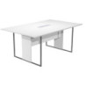 Tavolo riunione 180x110cm bianco / gamba antracite / top bianco ESSENCE