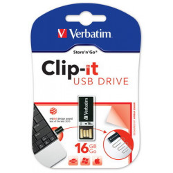 USB 2.0 STORE 'N' GO CLIP-IT USB DRIVE 16GB BLACK