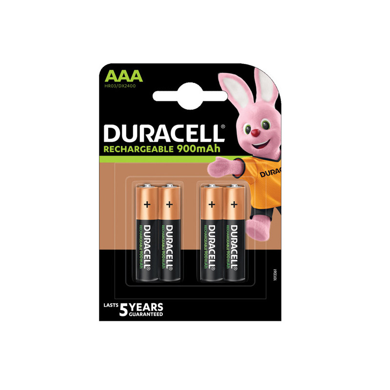 Blister 4 pile ricaricabili B4 - MiniStilo 800mAh Duracell Duralock precaricata