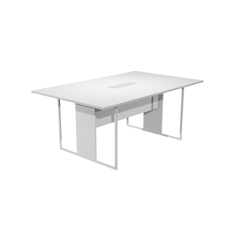 Tavolo riunione 180x110cm bianco / gamba bianca / top bianco ESSENCE