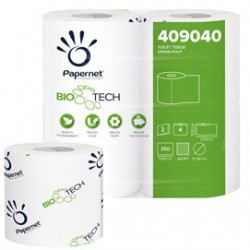 Pacco 4RT carta igienica classica 2veli 27,5mt 250 strappi BioTech Papernet