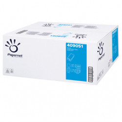 Pacco 250 asciugamani piegati a V goffrato a onda Ecolabel Papernet