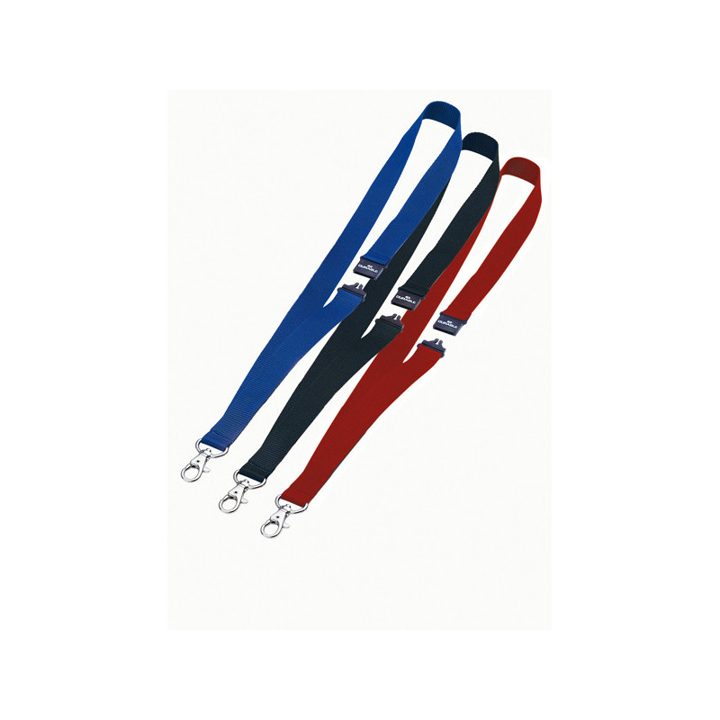 10 CORDONCINI PORTABADGE 20mm BLU DURABLE