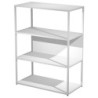 LIBRERIA media a giorno 90x44cm - H119cm BIANCO - gamba BIANCO ESSENCE