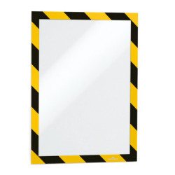 Cornice adesiva Duraframe© Security A4 21x29,7cm giallo-nero DURABLE