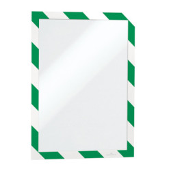 Cornice adesiva Duraframe© Security A4 21x29,7cm verde-bianco DURABLE