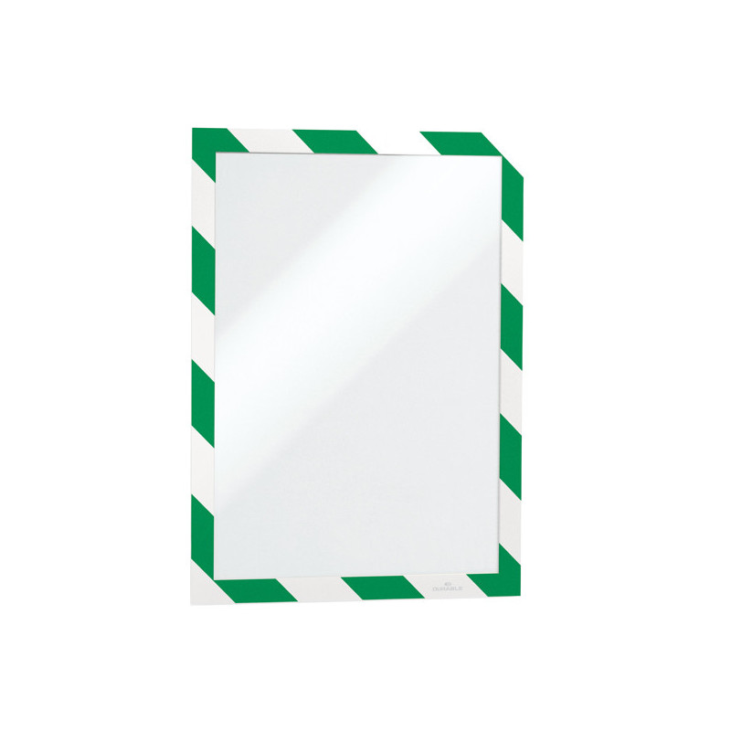 Cornice adesiva Duraframe© Security A4 21x29,7cm verde-bianco DURABLE