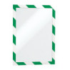 Cornice adesiva Duraframe© Security A4 21x29,7cm verde-bianco DURABLE