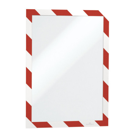 Cornice adesiva Duraframe© Security A4 21x29,7cm rosso-bianco DURABLE