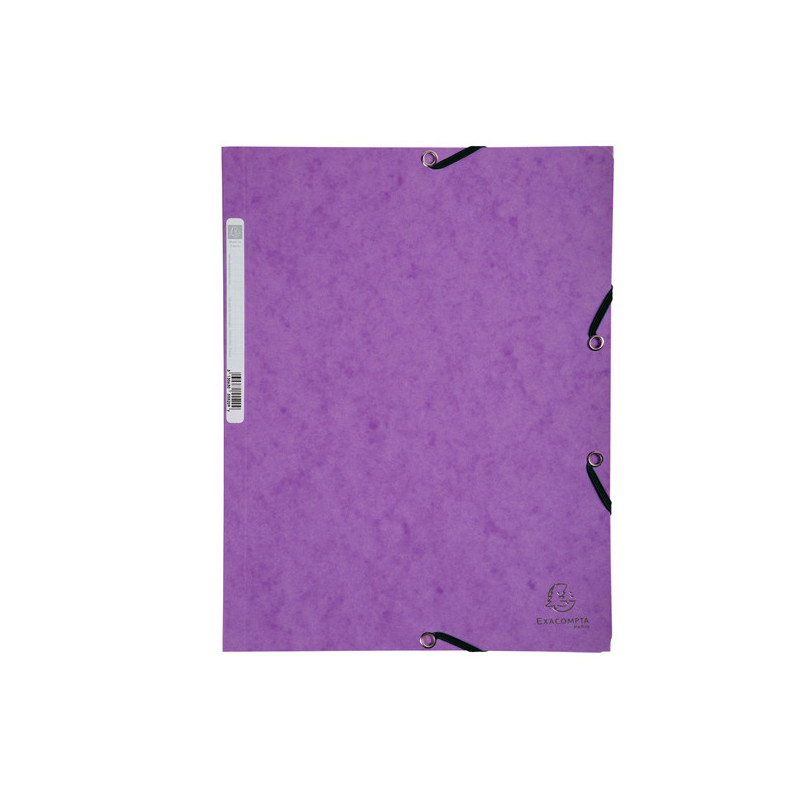 CARTELLA CON ELASTICO 24x32CM VIOLA CARTONCINO LUSTRE' 425gr