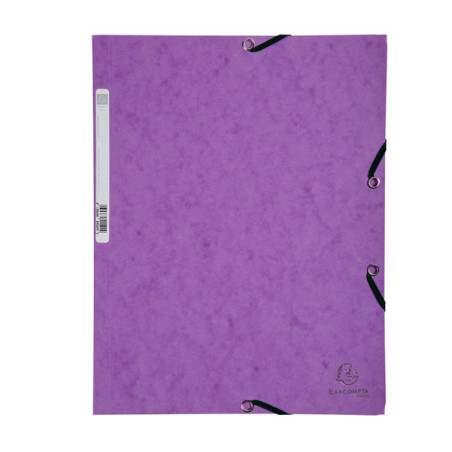 CARTELLA CON ELASTICO 24x32CM VIOLA CARTONCINO LUSTRE' 425gr