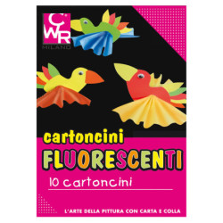 PACK 10 CARTONCINI FLUO 35x50cm 260g colori ass. CWR 334