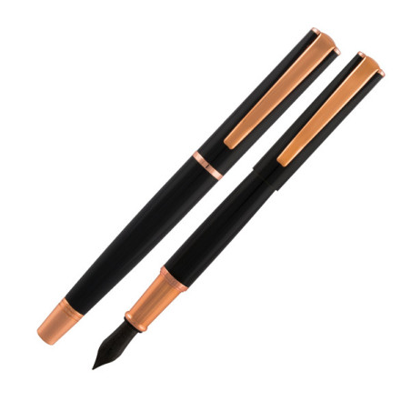 PENNA STILOGRAFICA IMPRESSA? NERO-ROSEGOLD punta M MONTEVERDE