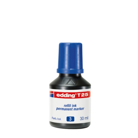 RICARICA INCHIOSTRO PERMANENTE 30ML T25 BLU EDDING