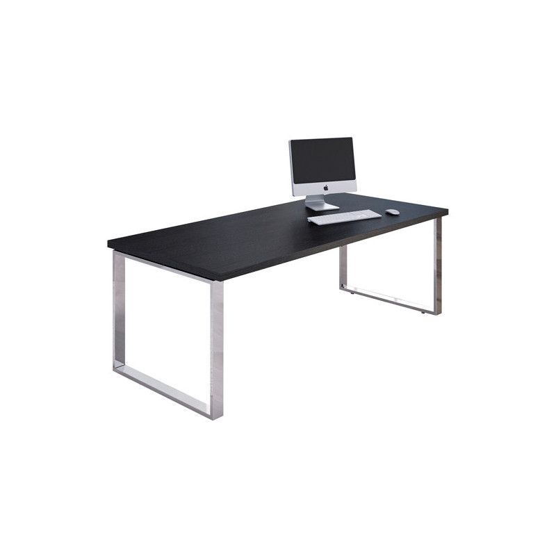 SCRIVANIA DIREZIONALE 210X90cm NERO VEN. - PRESTIGE METAL