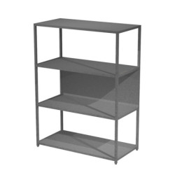 LIBRERIA 4 ripiani 90x44H122cm con struttura metal ANTRACITE- ANTRACITE Modular