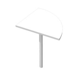 ANGOLARE 90ø BIANCO + GAMBA SUPPORTO x SCRIVANIE EASY