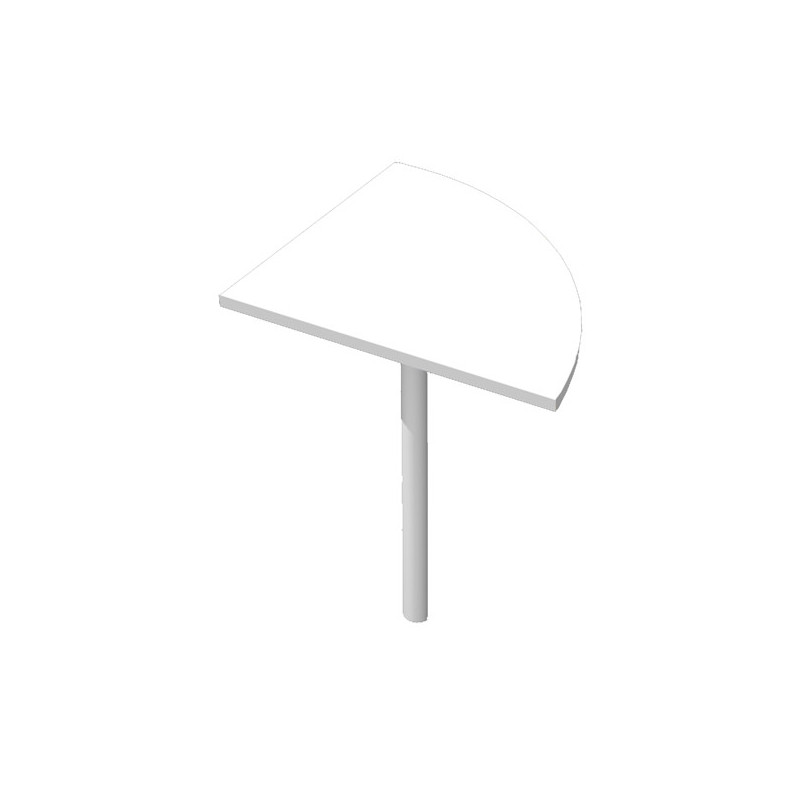 ANGOLARE 90ø BIANCO + GAMBA SUPPORTO x SCRIVANIE EASY