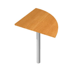 ANGOLARE 90ø NOCE CHIARO + GAMBA SUPPORTO x SCRIVANIE EASY