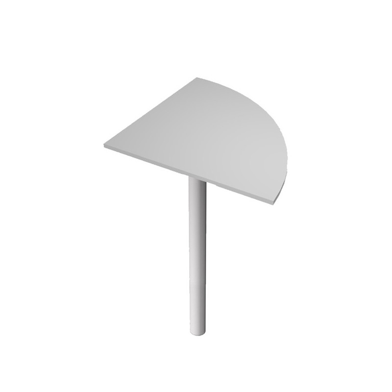 ANGOLARE 90ø GRIGIO + GAMBA SUPPORTO x SCRIVANIE EASY