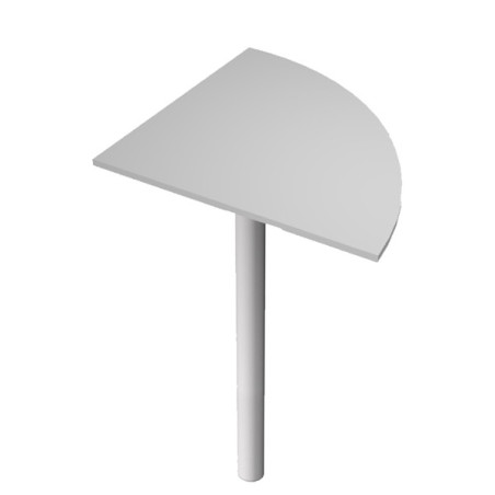 ANGOLARE 90ø GRIGIO + GAMBA SUPPORTO x SCRIVANIE EASY