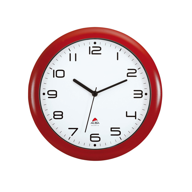 OROLOGIO DA PARETE HORNEW 30cm ROSSO Alba