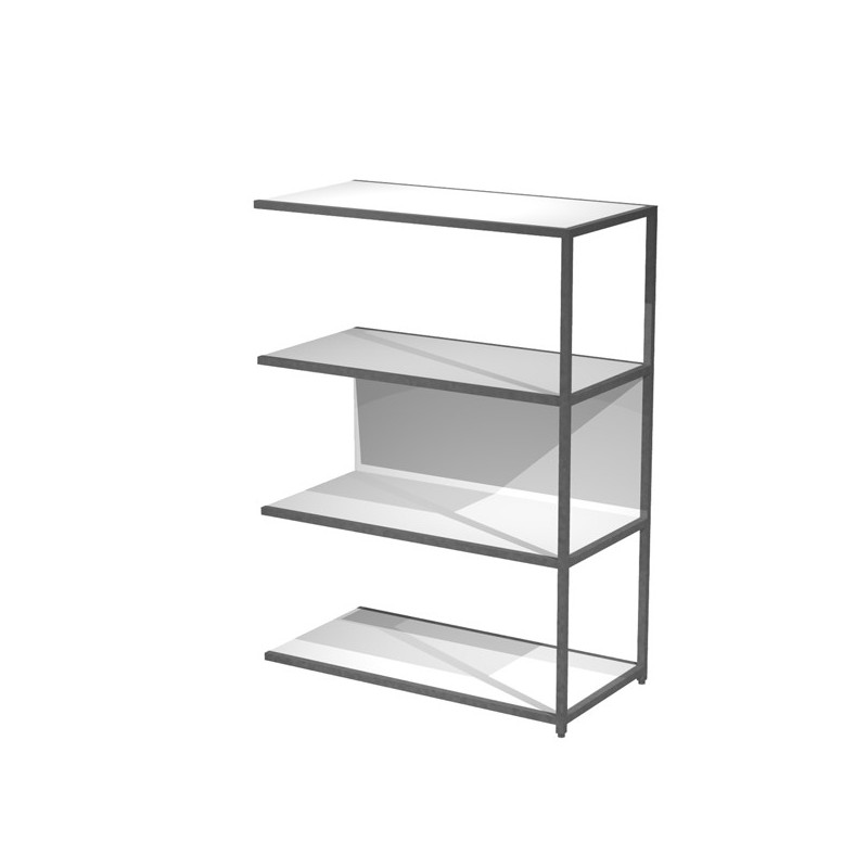 MODULO AGGIUNTIVO libreria Modular 90x44H122cm con struttura ANTRACITE - BIANCO