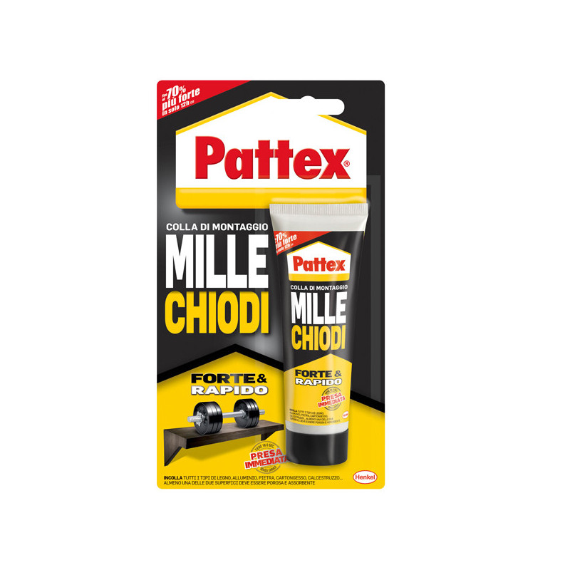 Colla PATTEX millechiodi forte e rapido 100g Blister